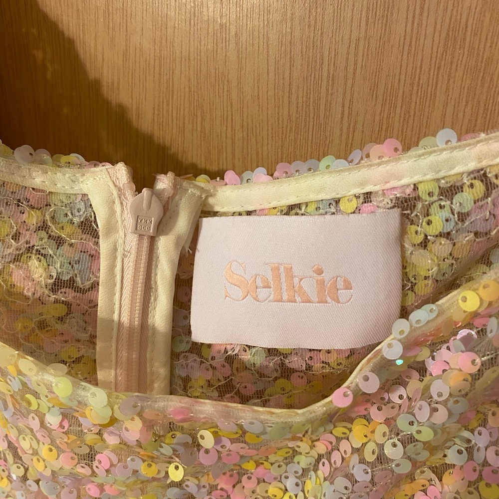 Selkie Rainbow Puff Sleeve Dress 4X